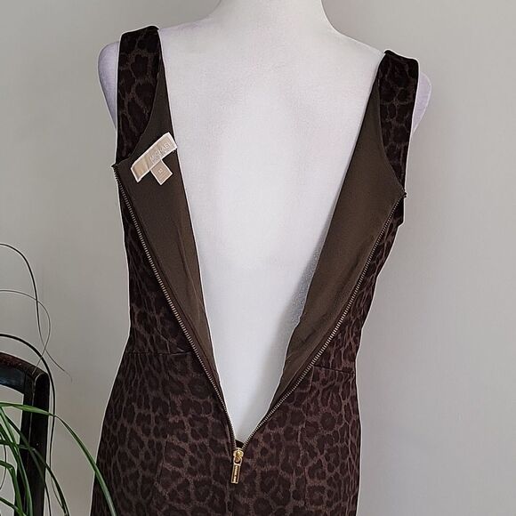 Michael Kors olive green leopard dress - Picture 6 of 13